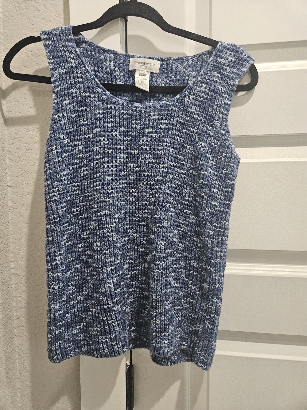 Jones New York Blue Marled Sleeveless Knit Tank